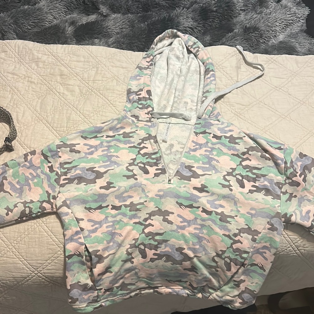 Lightweight Multi-colored Cropped Hoodie